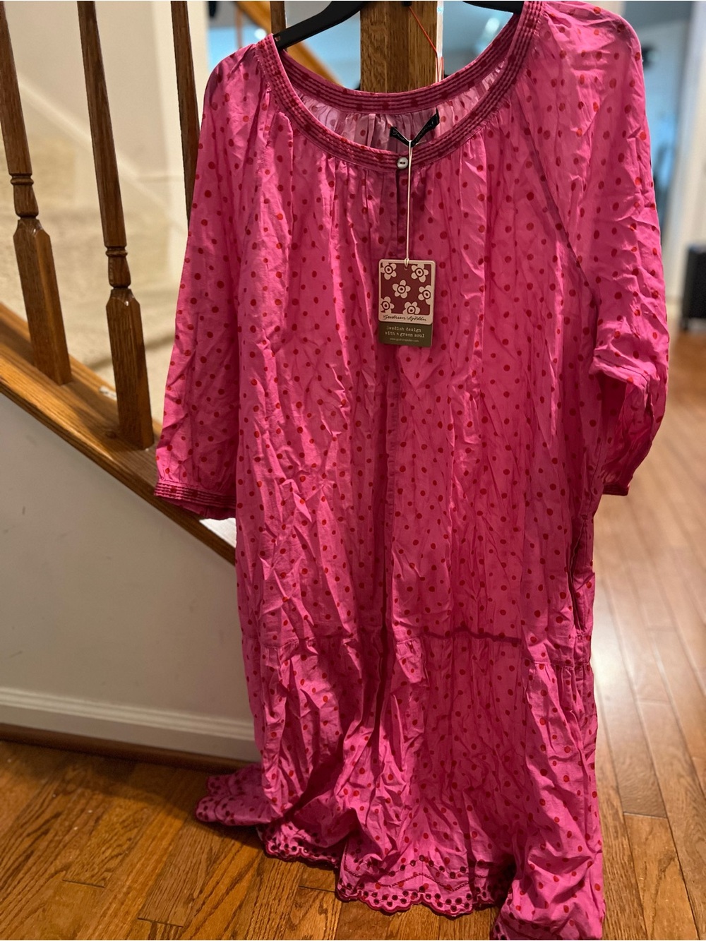 Gudrun Sjoden Hot Pink Polka Dot Tunic